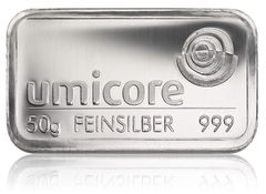 Srebrna palica Umicore 50 g